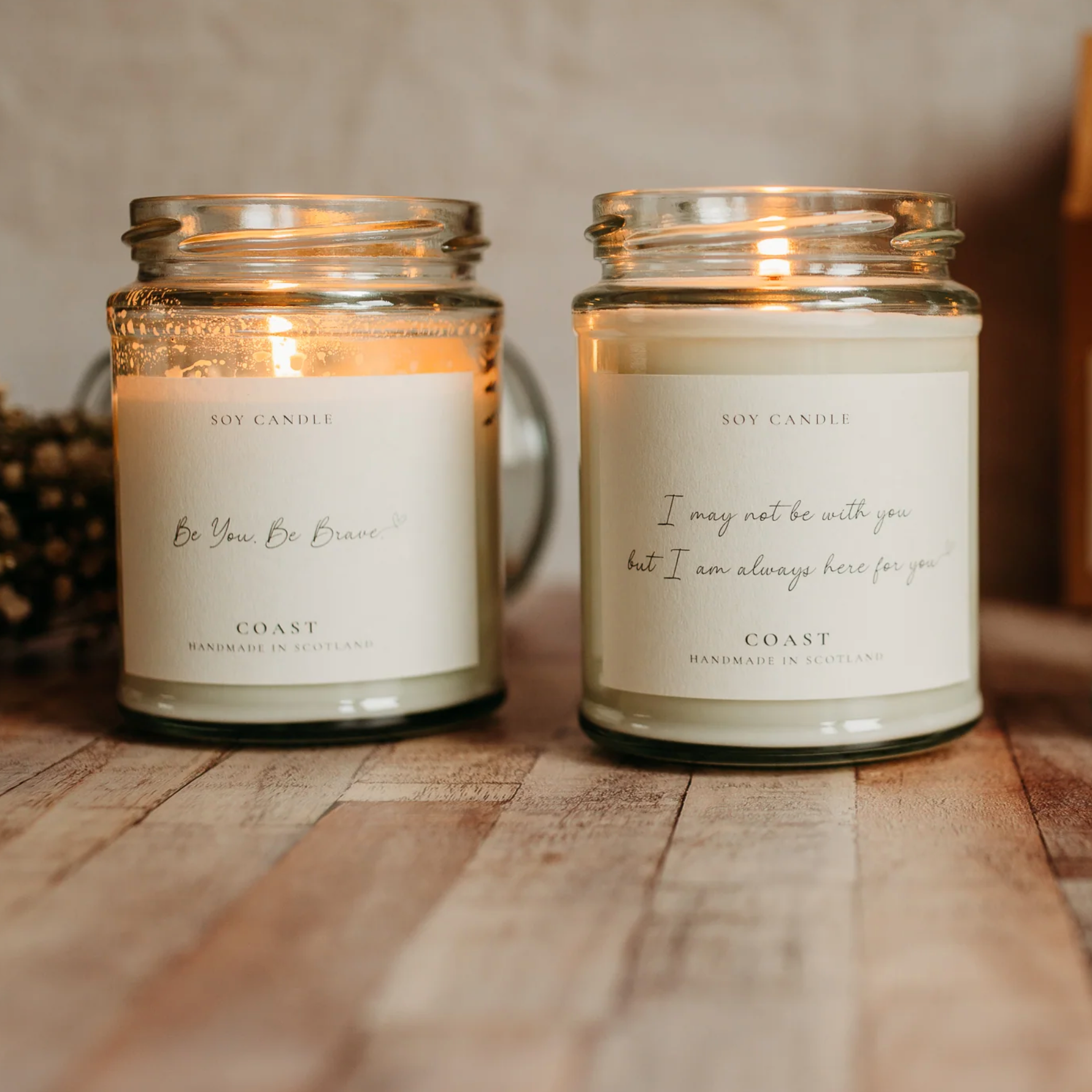 Kindness Candles from the Kindness Candles UK collection, including Be You Be Brave styled as thoughtful gifts for someone going through a difficult time