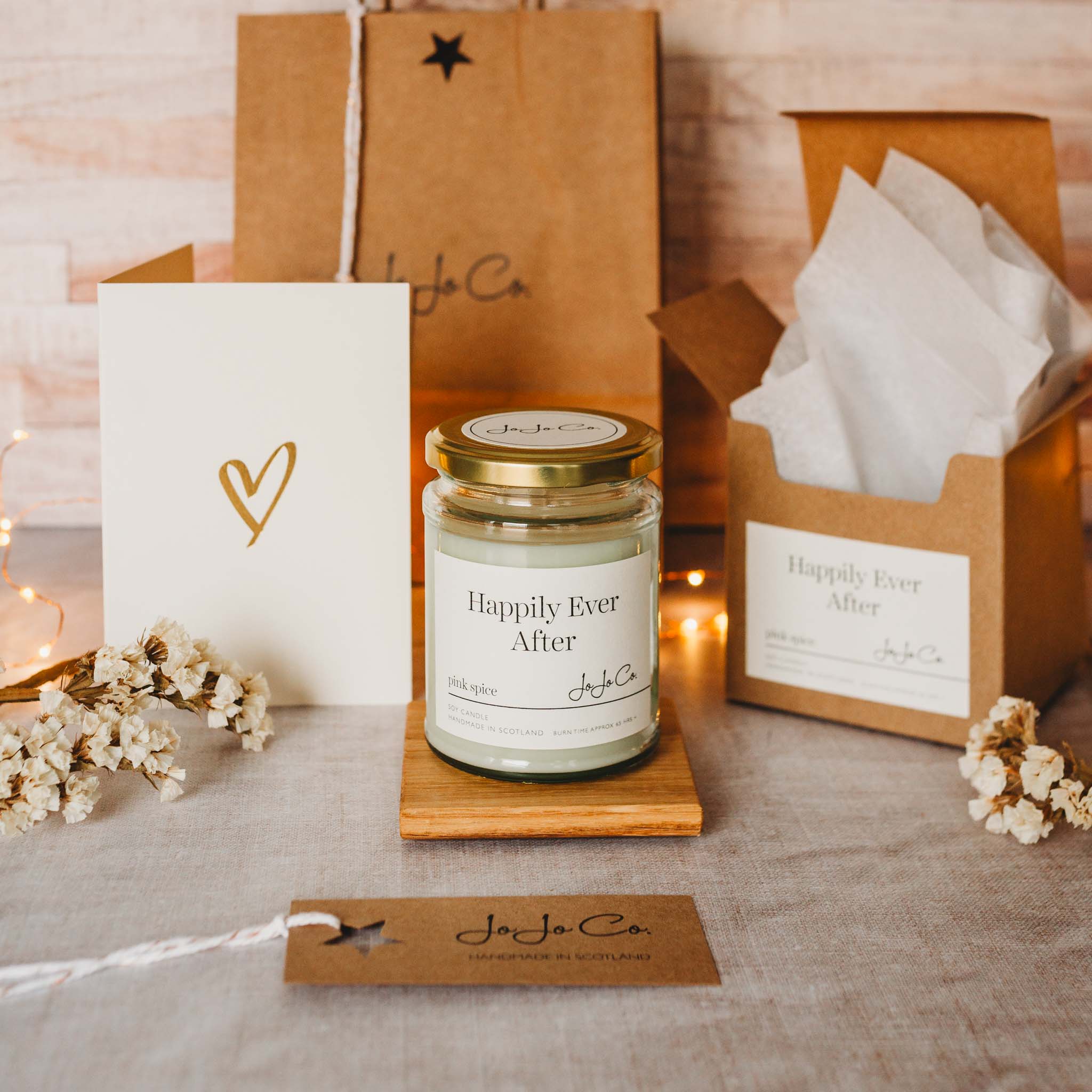 Happily Ever After Wedding Candle Gift