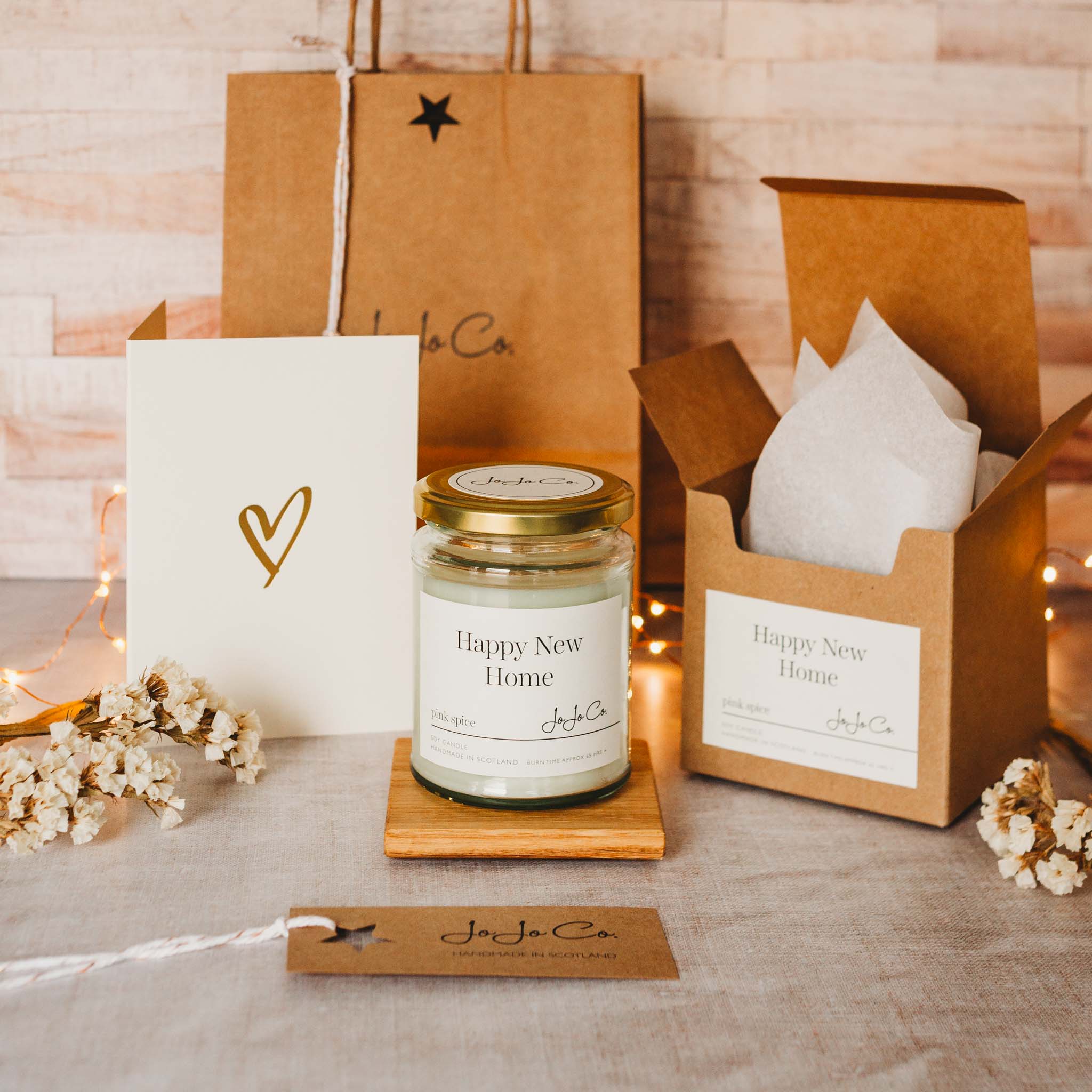 New Home Candle Gift – 65 Hour Luxury Soy Candle in gift box