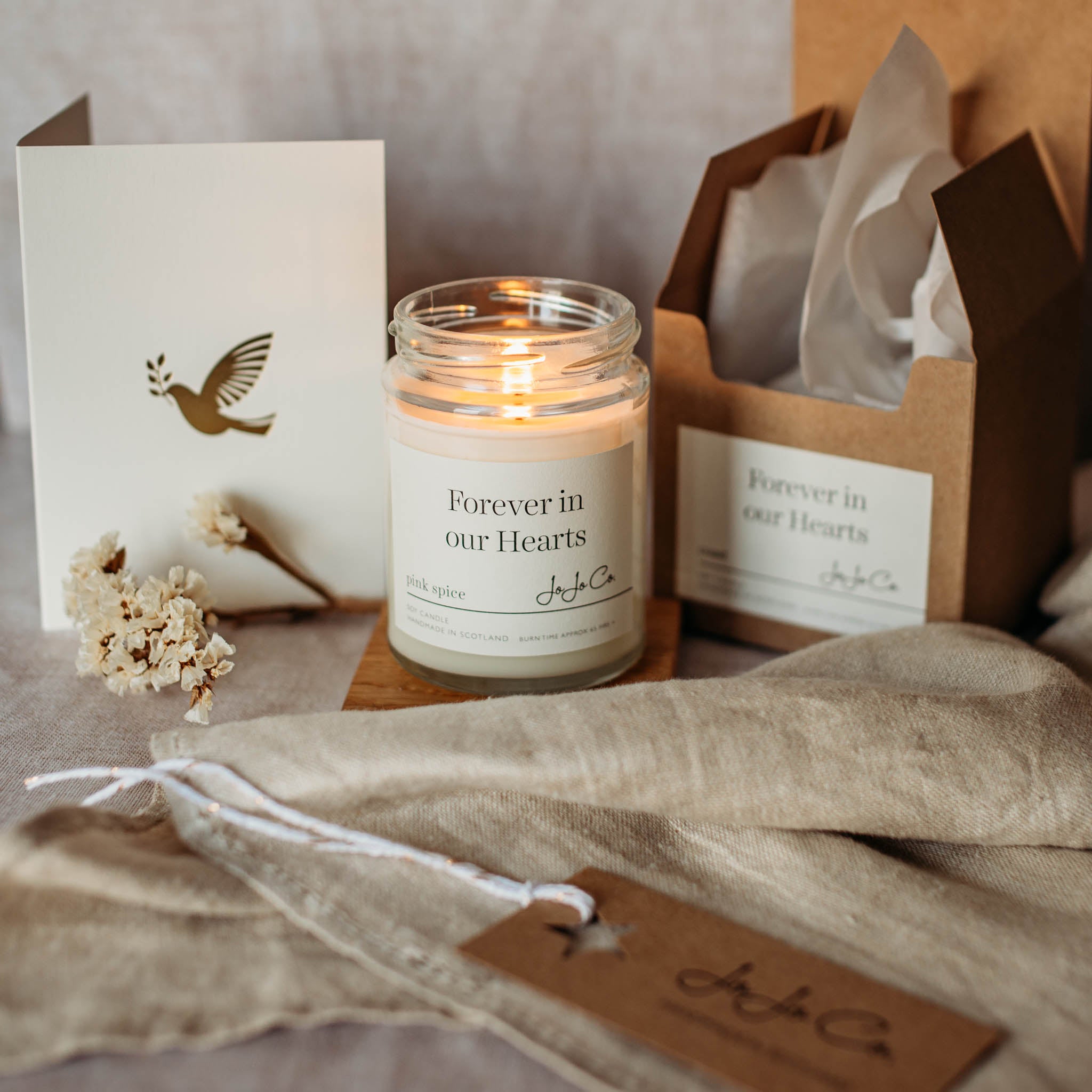 Forever in Our Hearts Bereavement Sympathy Candle - JoJo Co.