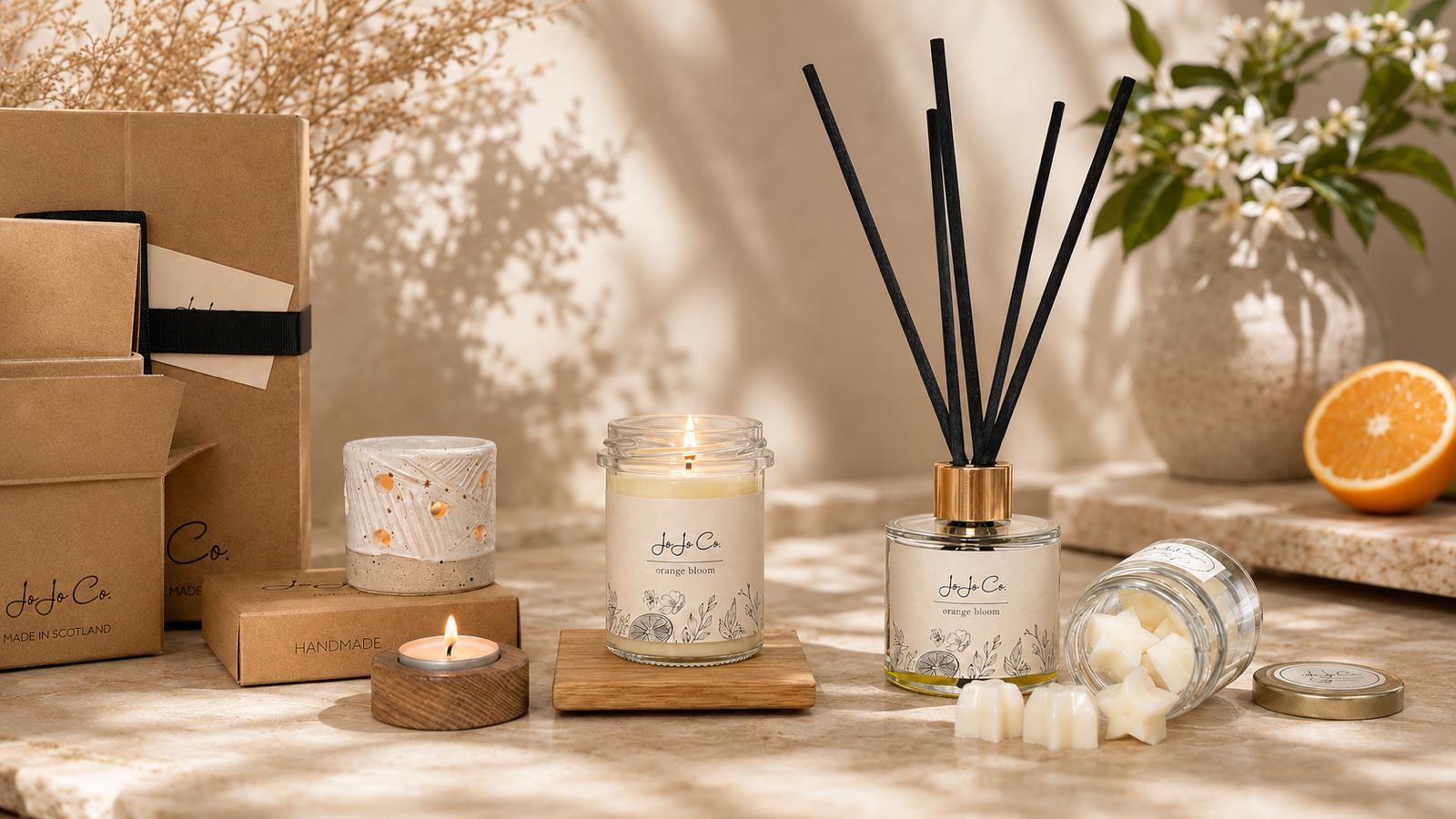 Orange Bloom collection styled in a lifestyle shot